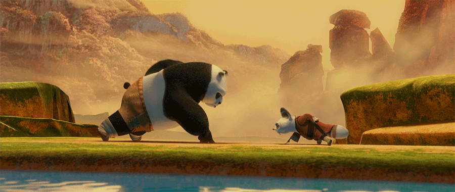 pushups Kung fu panda gif 
